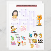 Zahlen Kreuzworträtsel für Kinder Spaß beim Lernen (Vorne/Hinten)