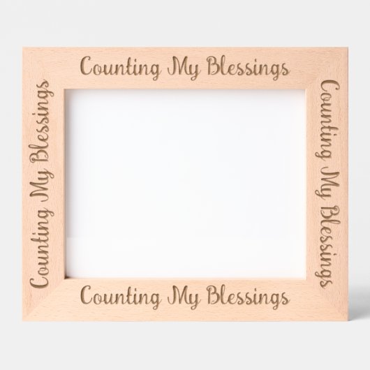 "ZÄHLEN MEINER SEGINNEN" GEÄTZTE RAHMEN (Vorderseite)