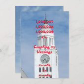 Zählen meiner Segnungen flache Grußkarte (Vorne/Hinten)