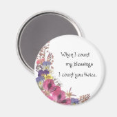 Zählen meiner Segnungen Magnet (Vorderseite/Rückseite)