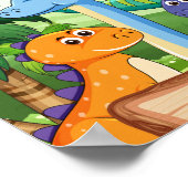 Zahlen mit Dinosauriern Poster (Ecke)