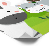 Zahlen mit Niedlichen Tieren Poster (Ecke)