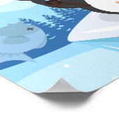 Zahlen mit Pinguin und Bären Poster (Ecke)