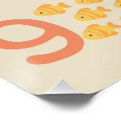 Zählen mit Tieren - Niedliche Bildungszahlen Poster (Ecke)