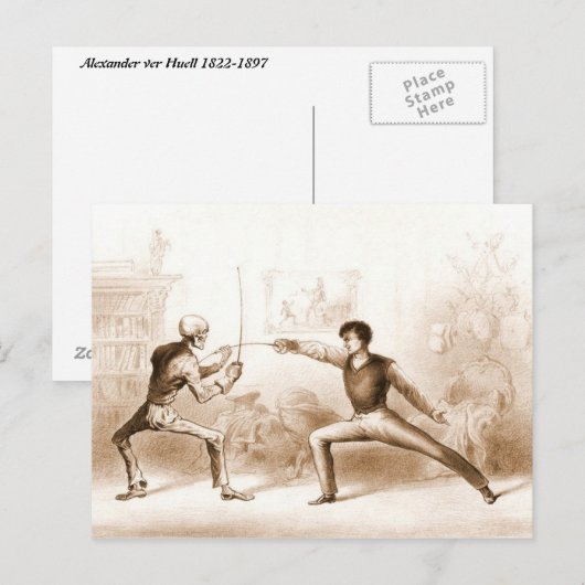 Zählen mit Todespostkarte Postkarte (Vorne/Hinten)