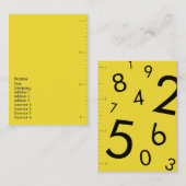 Zahlen - mollig visitenkarte (Vorne/Hinten)