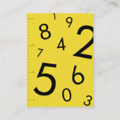 Zahlen - mollig visitenkarte (Rückseite)