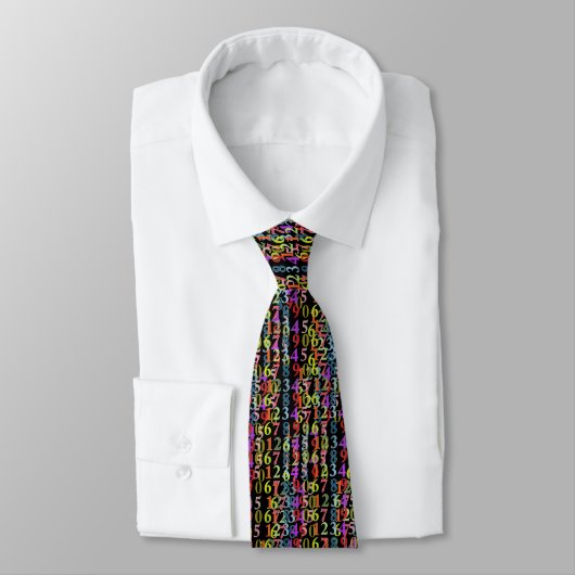 Zahlen Necktie Krawatte (Gebunden)