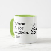 Zahlen nicht der Aufmerksamkeits-Kaffee-Tasse Tasse (Vorderseite Links)