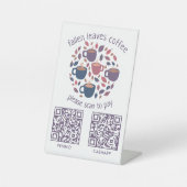 ZAHLEN PER QR CODE SCANNEN Espresso Coffee Shop Sockelschild (Vorderseite)