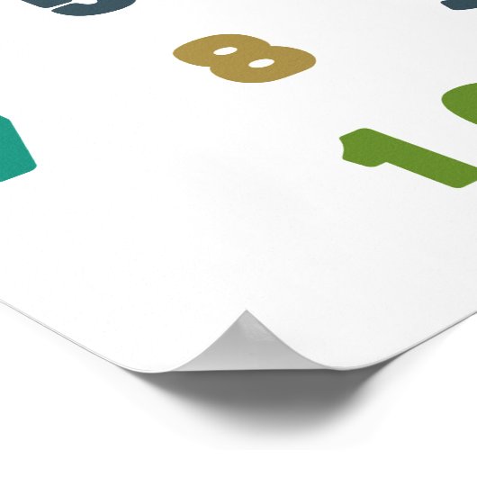 Zahlen. Poster & Prints (Ecke)