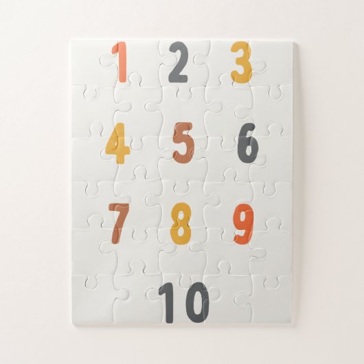 Zahlen. Puzzle Kids überdeckt (Vertikal)