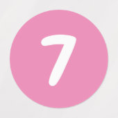 Zahlen Rote Aufkleber (Design 2)