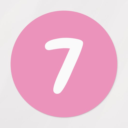 Zahlen Rote Aufkleber (Design 2)