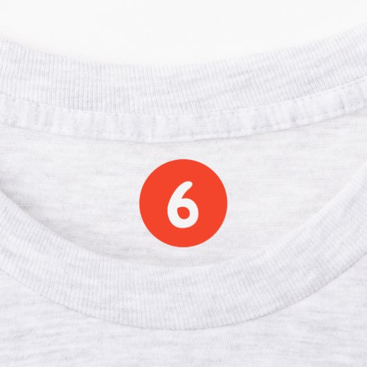 Zahlen Rote Aufkleber (Befestigt)