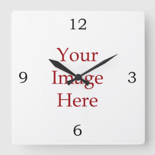 Zahlen schaffen Ihre Selbst Quadratische Wanduhr