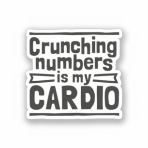 Zahlen schneiden ist mein Cardio Aufkleber