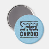 Zahlen schneiden ist mein Cardio Magnet (Vorderseite/Rückseite)