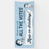 Zählen Sie alle Stimmen | Banner | Retro Funny (Vertikal)