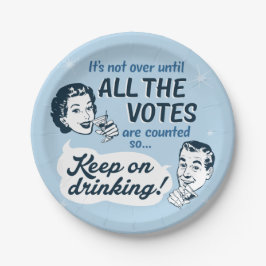 Zählen Sie alle Stimmen | Teller aus Papier | Retr