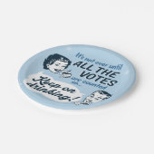 Zählen Sie alle Stimmen | Teller aus Papier | Retr (Schrägansicht)