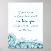 Zählen Sie alle Waves, die nautische Kinderzimmer- Poster (Vorne)