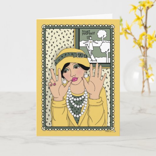 Zählen Sie auf Ihre selbst_C_Grußkarte Karte (Gelbe Blume)