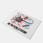 Zahlen Sie Aufmerksamkeit? Neuron-Synapse-Spaß Fußmatte (Schrägansicht)