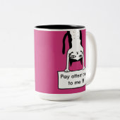 Zahlen Sie Aufmerksamkeit zu mir das Brett, das Zweifarbige Tasse (VorderseiteRechts)