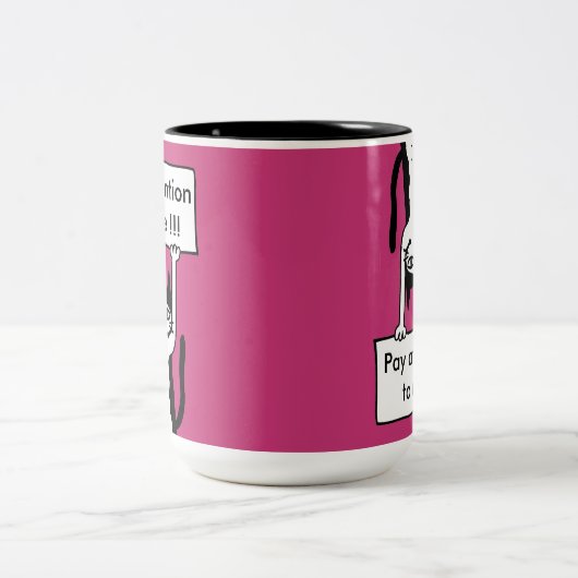 Zahlen Sie Aufmerksamkeit zu mir das Brett, das Zweifarbige Tasse (Mittel)