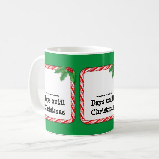 Zählen Sie bis Weihnachten Kaffeetasse (Vorderseite Links)