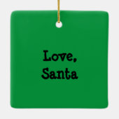 Zählen Sie bis Weihnachten Keramikornament (Rückseite)