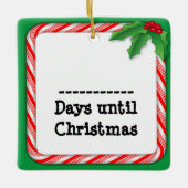 Zählen Sie bis Weihnachten Keramikornament (Vorderseite)