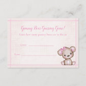 Zählen Sie den Bears Baby Shower Game Niedlich Gir Begleitkarte (Vorderseite)