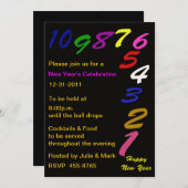 Zählen Sie die Einladung des neuen Jahres (Vorne/Hinten)