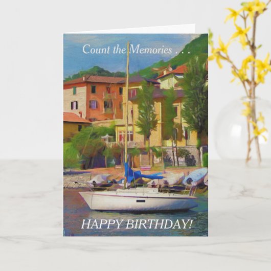 Zählen Sie die Erinnerungen Happy Birthday Card Karte (Gelbe Blume)