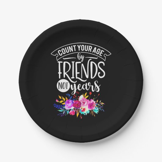 Zählen Sie Ihr Alter von Freunden Pappteller (Vorderseite)