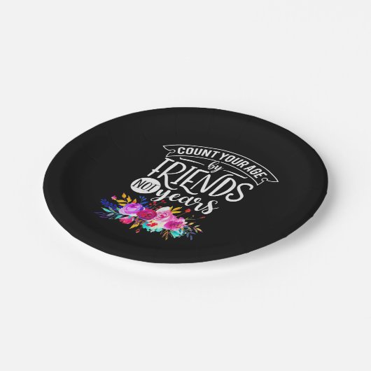 Zählen Sie Ihr Alter von Freunden Pappteller (Schrägansicht)