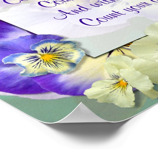 "ZÄHLEN SIE IHR LEBEN NACH LÄCHELN" ~ Poster (Ecke)