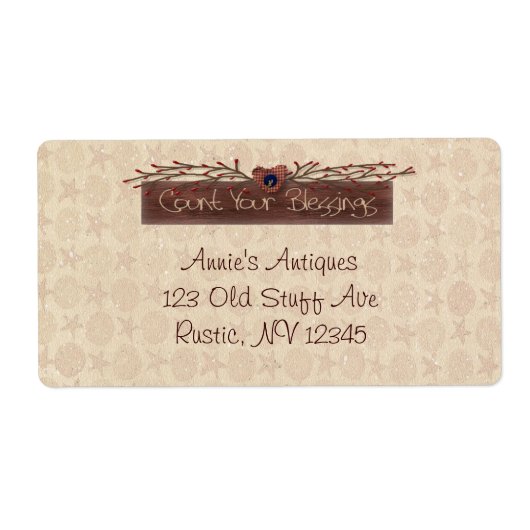 Zählen Sie Ihr Segen-Label (Vorne)