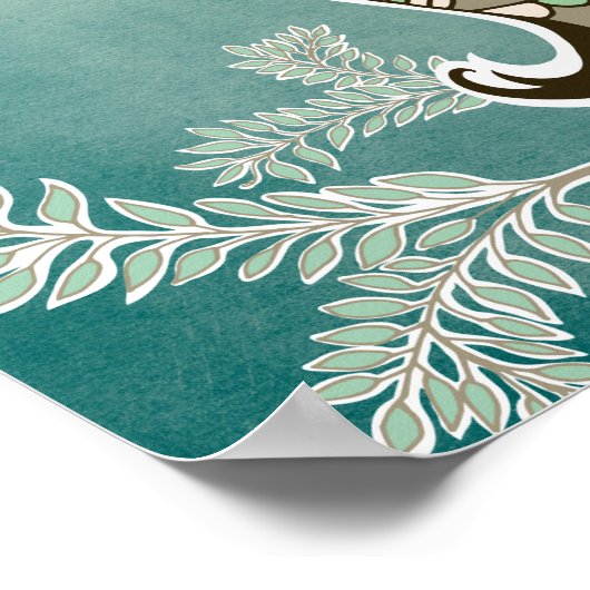 Zählen Sie Ihr Segen-Zitat mit Eule Poster (Ecke)