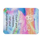 Zählen Sie Ihre Regenbögen, nicht Ihre Gewitter Magnet (Horizontal)