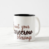 Zählen Sie Ihre Scarecrow-Tasse Zweifarbige Tasse (VorderseiteRechts)