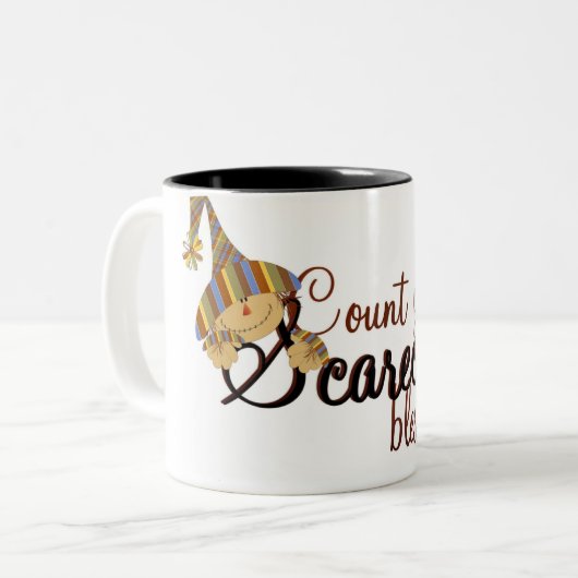 Zählen Sie Ihre Scarecrow-Tasse Zweifarbige Tasse (Vorderseite Links)