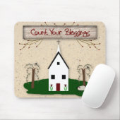 Zählen Sie Ihre Segen Kirche Mousepad (Mit Mouse)