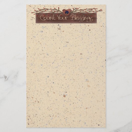 Zählen Sie Ihre Segensgeschichten Briefpapier (Vorderseite)