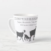 Zählen Sie Ihre Segnung Ihre Ziegenherde Latte Tas Milchtasse (Linke Ecke)