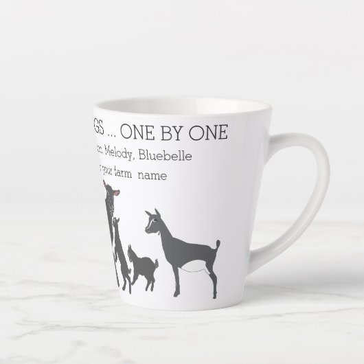 Zählen Sie Ihre Segnung Ihre Ziegenherde Latte Tas Milchtasse (Rechts)
