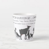 Zählen Sie Ihre Segnung Ihre Ziegenherde Latte Tas Milchtasse (Vorderseite)