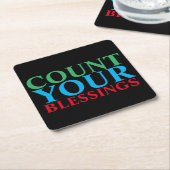 Zählen Sie Ihre Segnung Papier Untersetzer Inspira (angewinkelt)